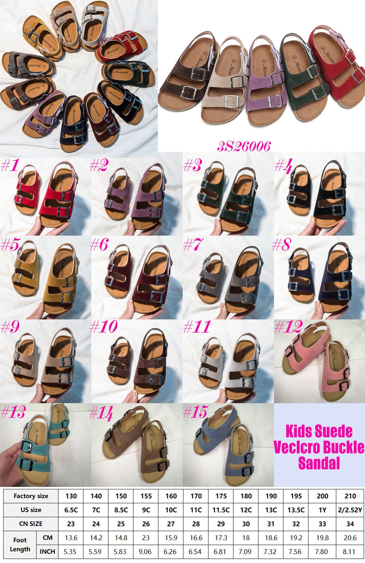 KIDS SUEDE SANDALS
