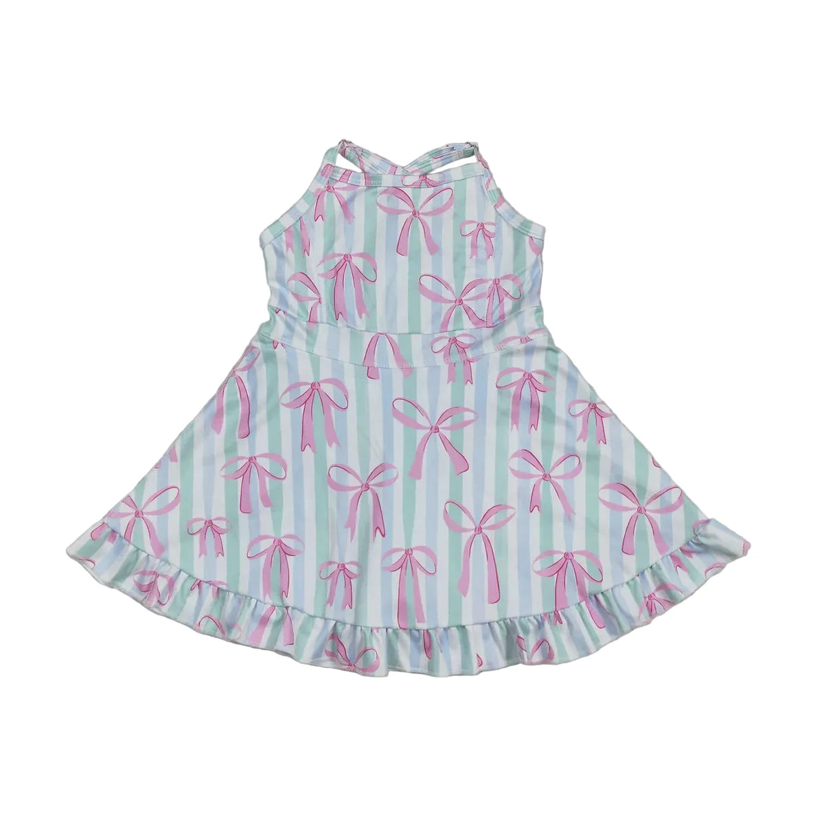 STRIPES WITH BOWS DRESS