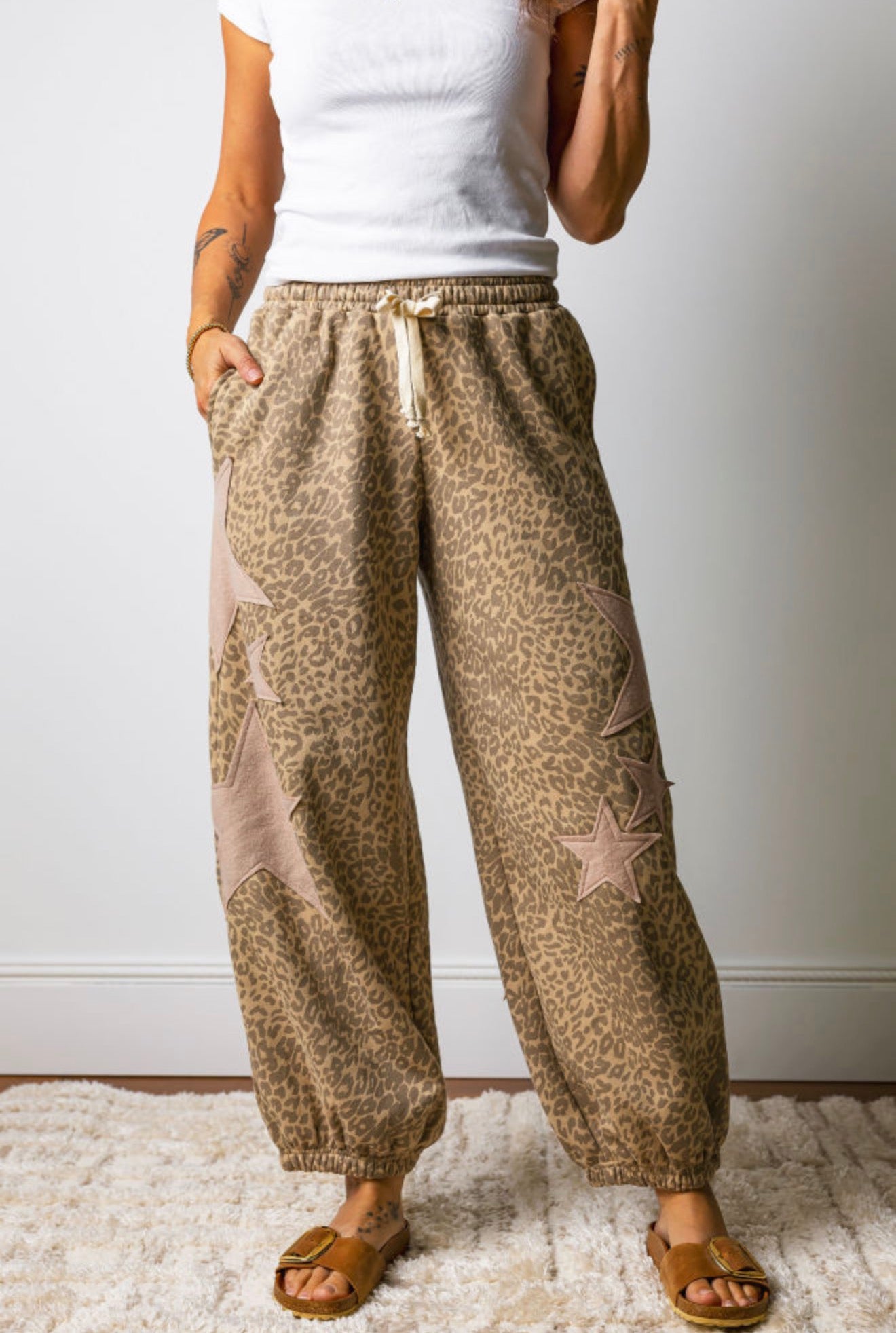 LEOPARD STAR JOGGERS