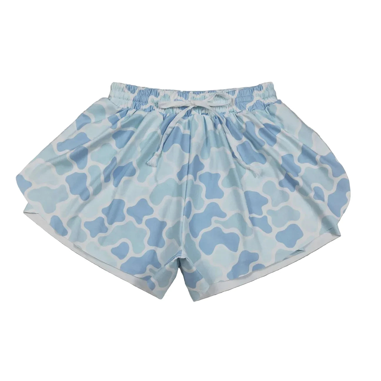 BLUE CAMO SHORTS- GIRLS
