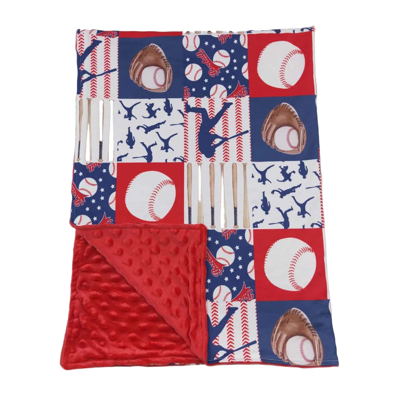BASEBALL BABY MINKY BLANKET
