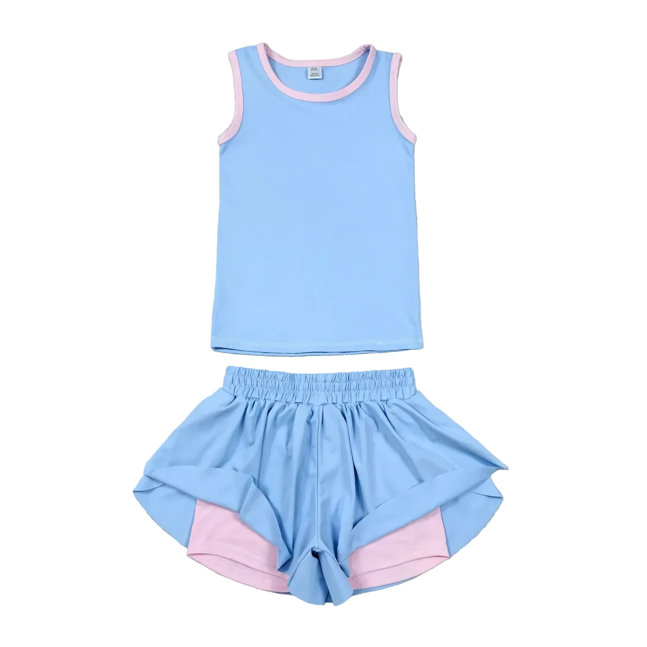 BLUE AND PINK YOGA SET