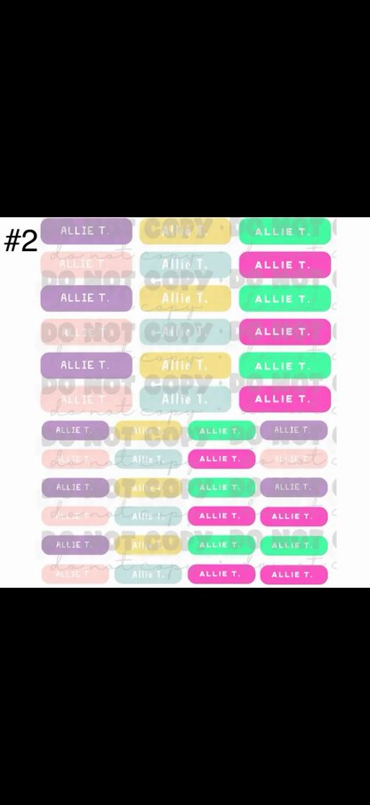 NAME LABELS