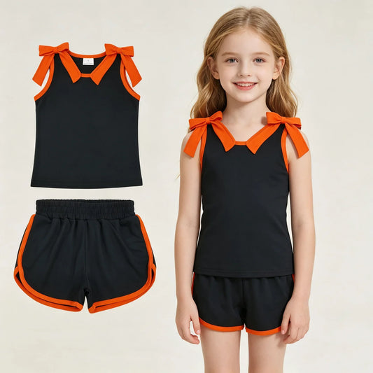 BLACK/ORANGE BOW SET