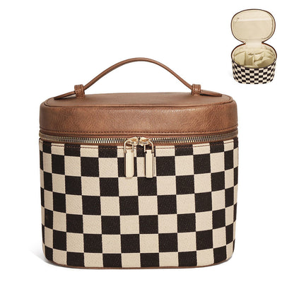 CHECKERED MAKEUP BAG