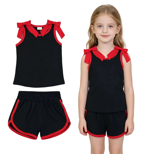 BLACK/RED BOW SET