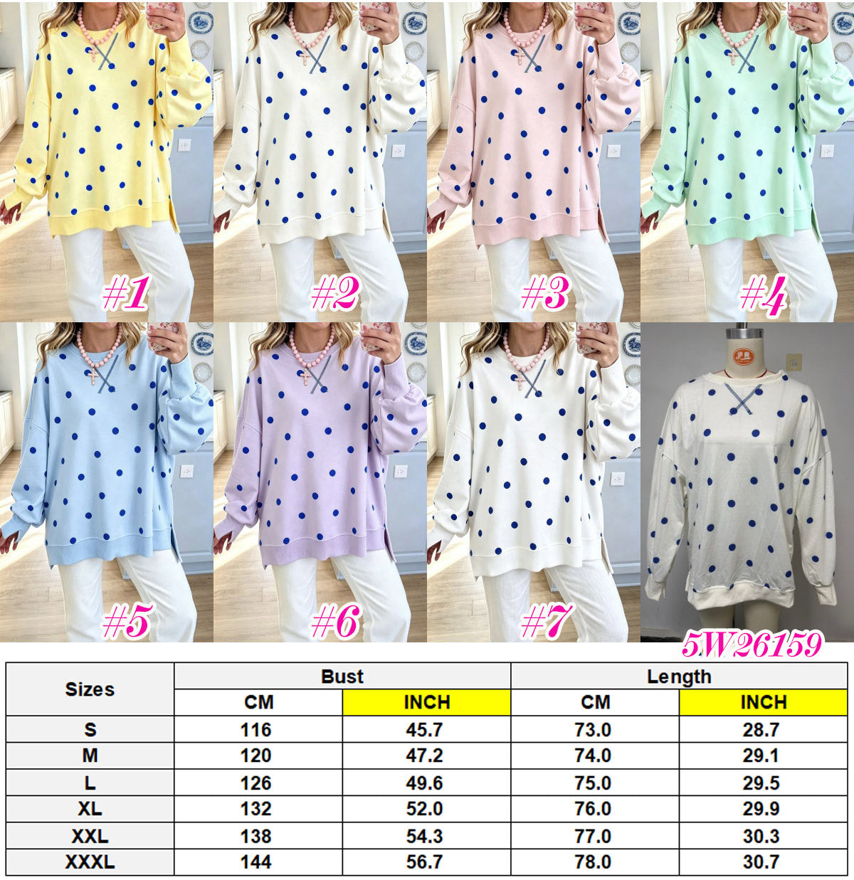 POLKA DOT PULLOVER