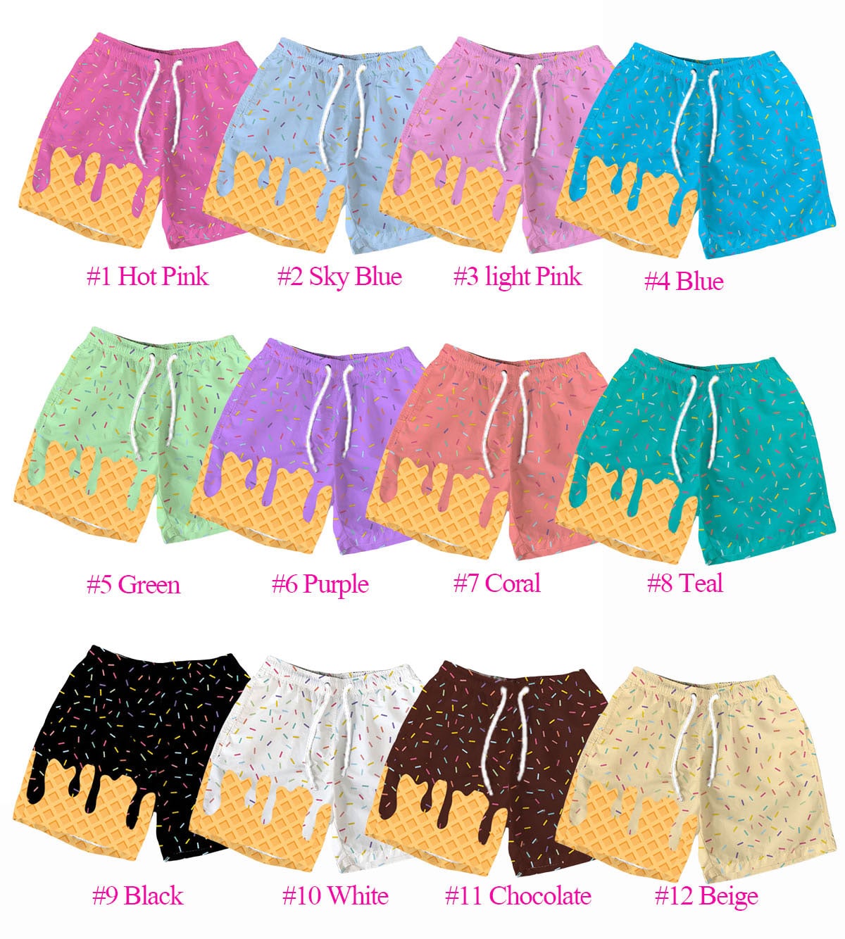 CUSTOM ICE CREAM SHORTS