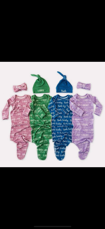 NAME GOWN SET