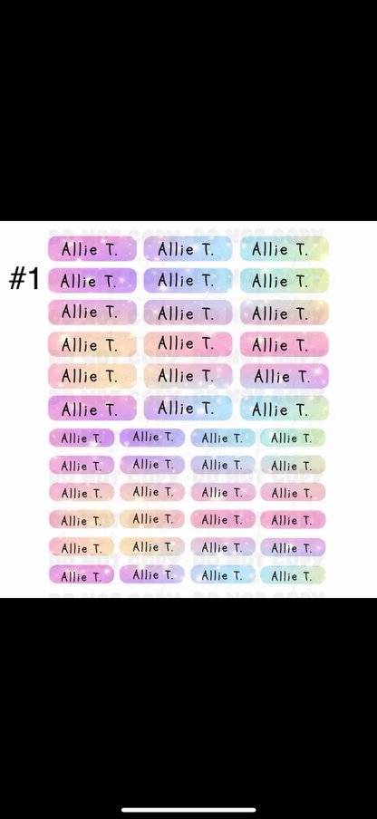NAME LABELS