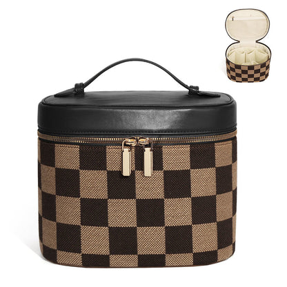 CHECKERED MAKEUP BAG
