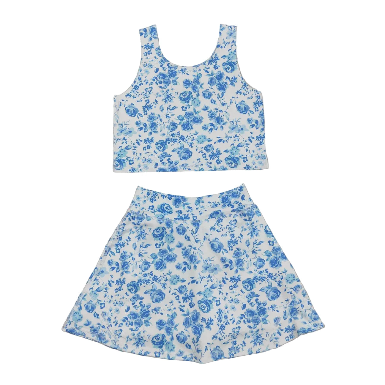 BLUE FLORAL YOGA SET