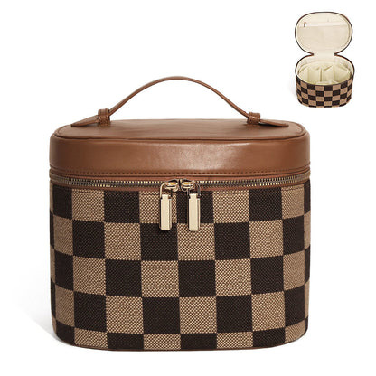 CHECKERED MAKEUP BAG