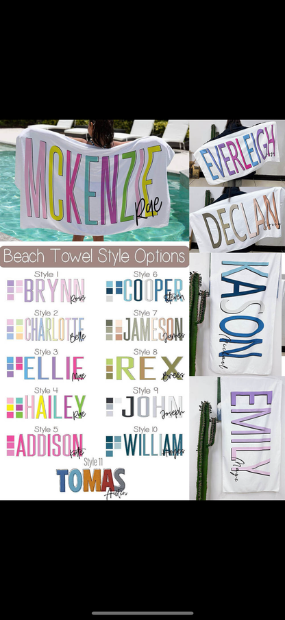 CUSTOM BEACH TOWEL