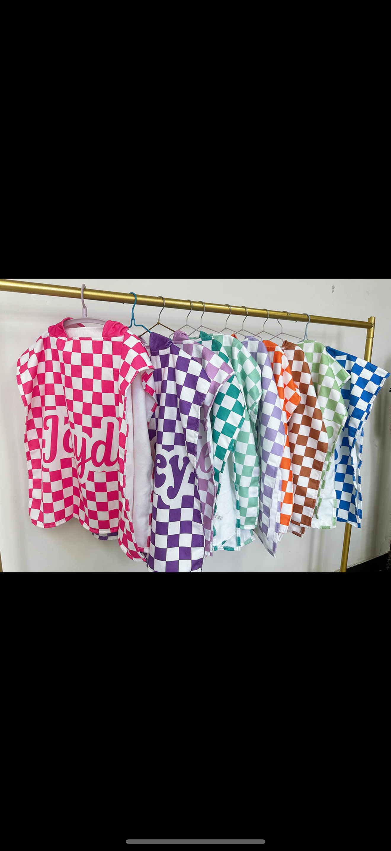 CHECKERED HOODIE TOWEL