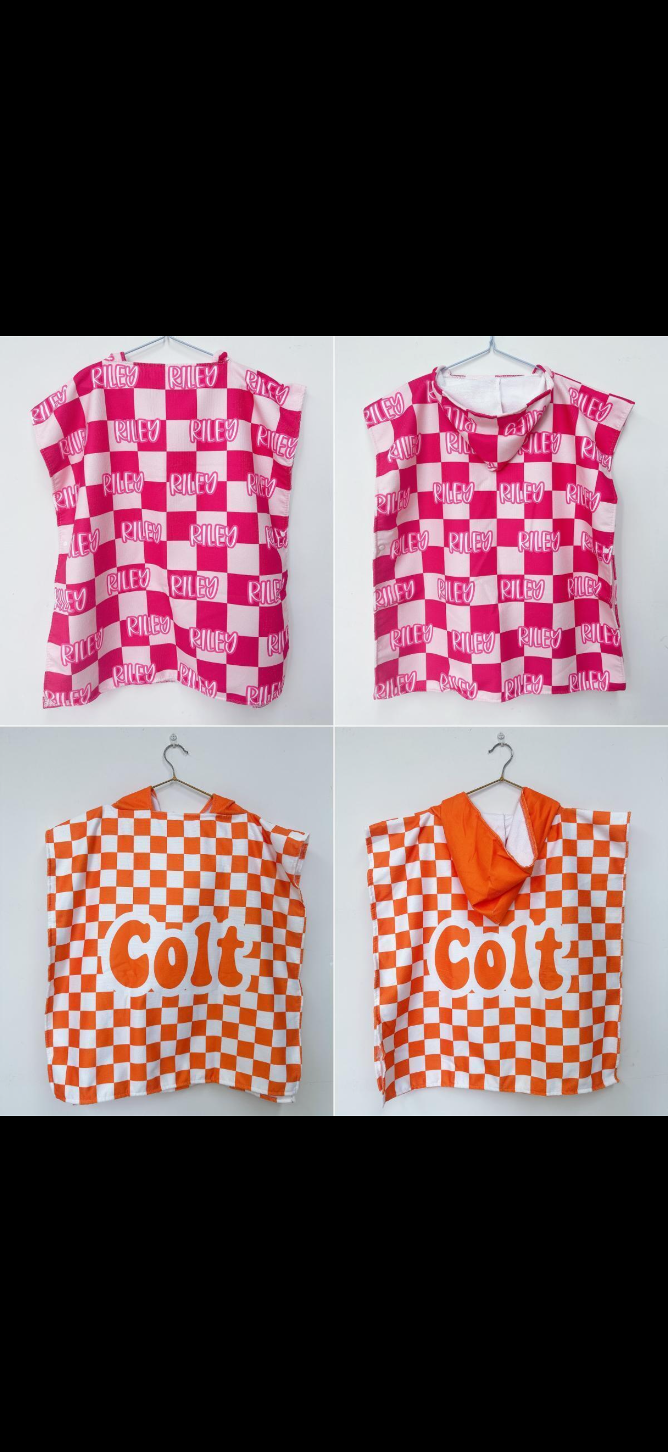CHECKERED HOODIE TOWEL
