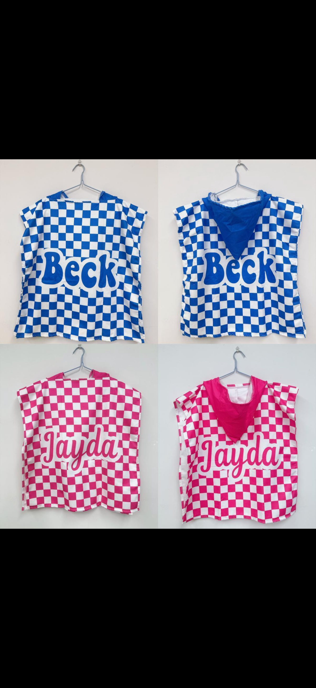 CHECKERED HOODIE TOWEL