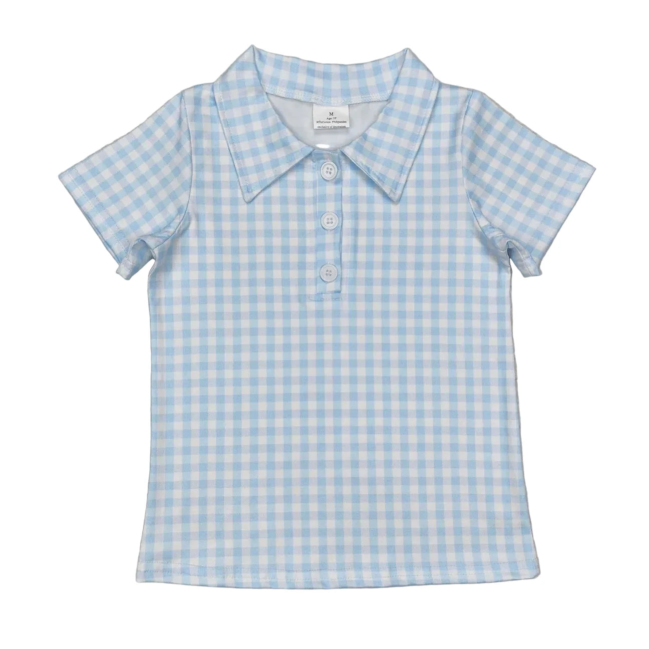 BLUE PLAID POLO