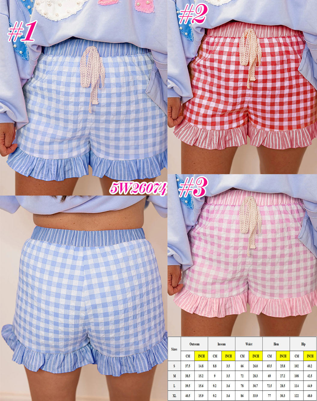 GINGHAM SHORTS