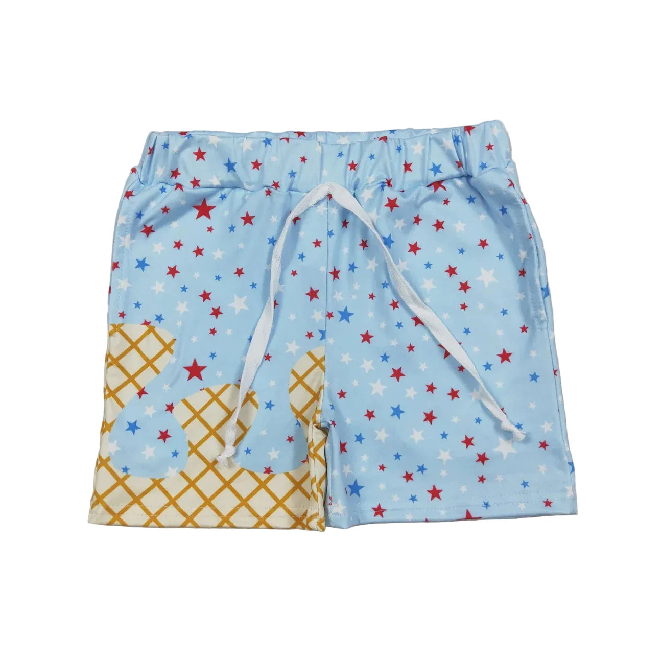 LIGHT BLUE DRIP SHORTS