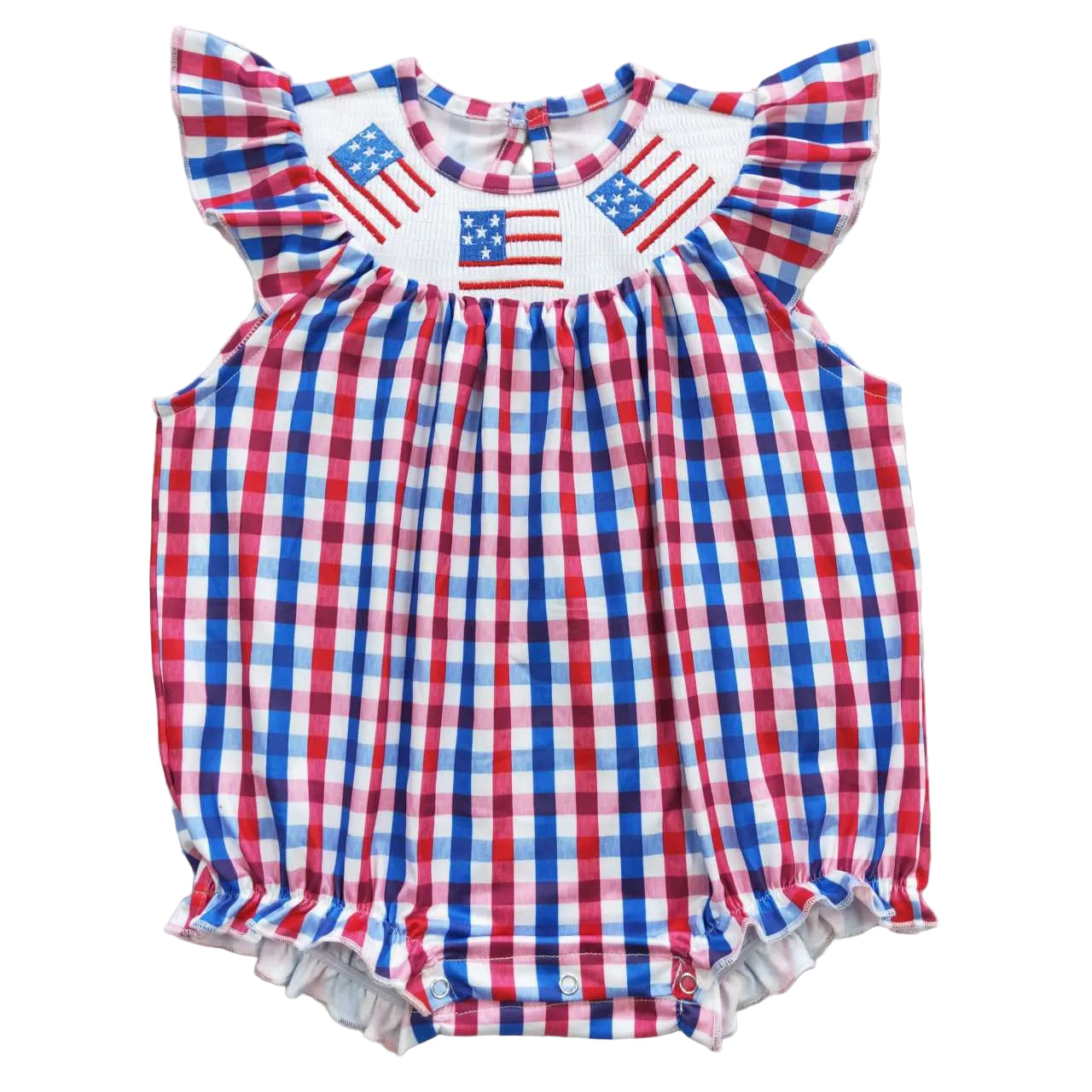 SMOCK FLAG ROMPER