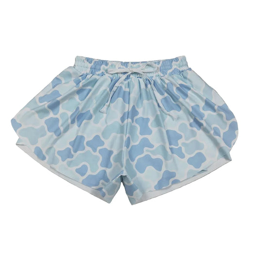 BLUE CAMO SHORTS- GIRLS