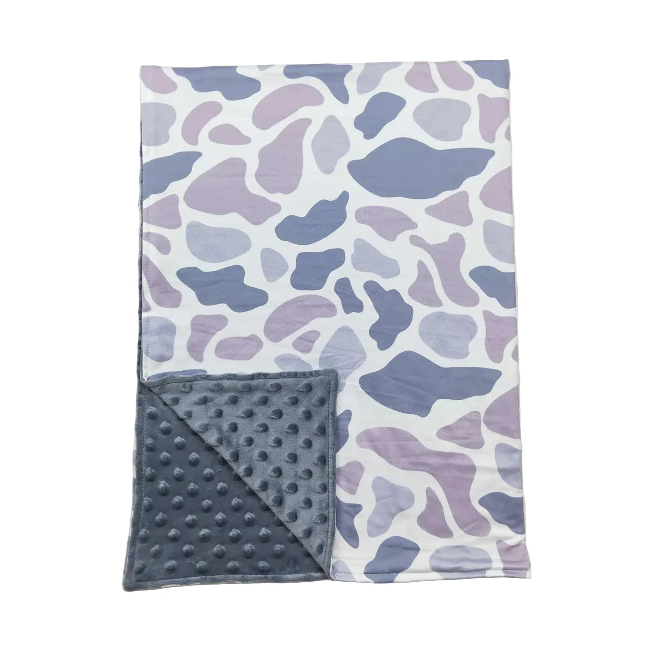 GREY CAMO BABY MINKY BLANKET