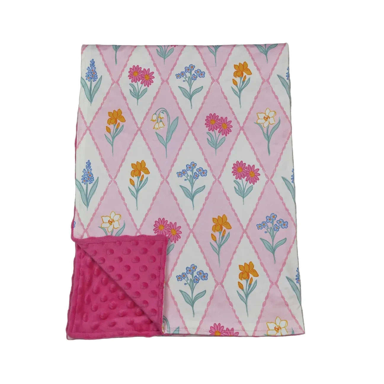 FLOWER BABY MINKY BLANKET