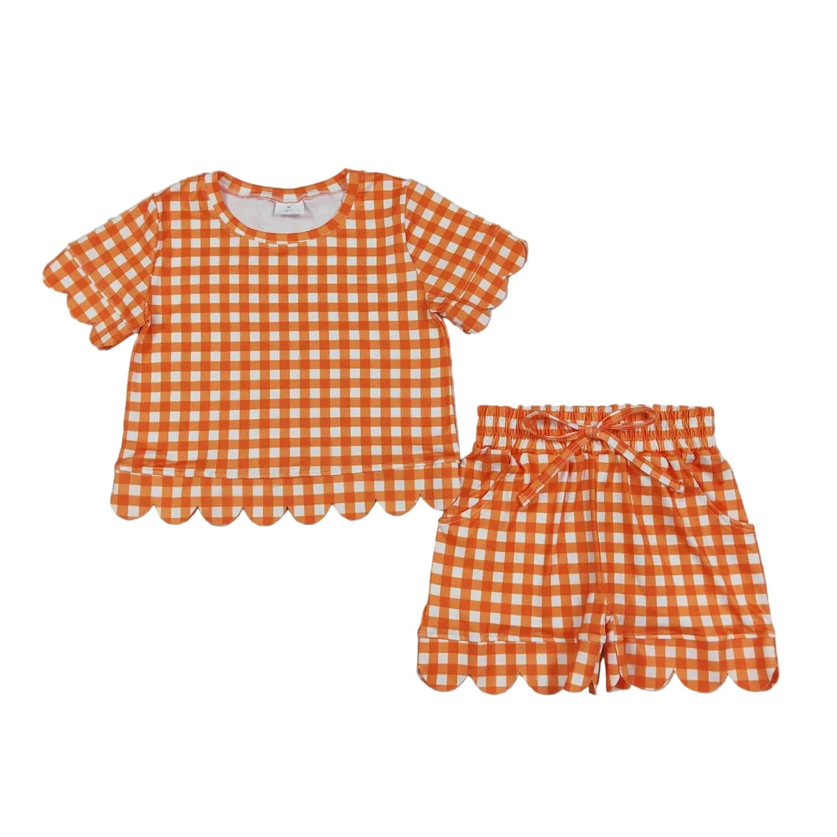 ORANGE PLAID SET